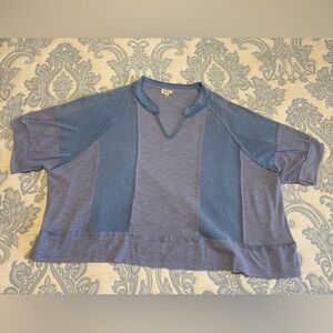 POL Blue Patchwork Shirt